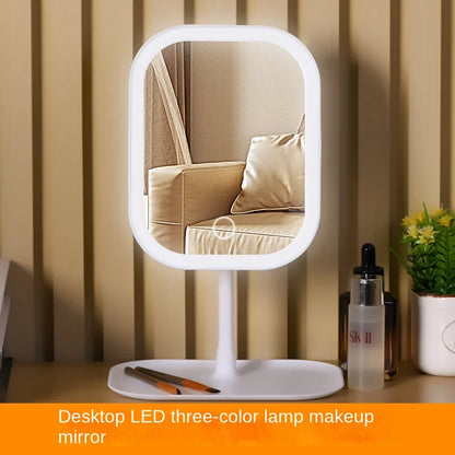 Niche Modern LED Desktop Vanity/Makeup Mirror 3-Color Touch Light
