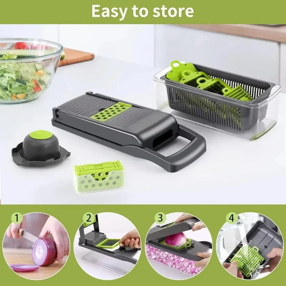 16-in-1 Vegetable chopper & Slicer