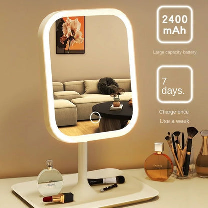Niche Modern LED Desktop Vanity/Makeup Mirror 3-Color Touch Light