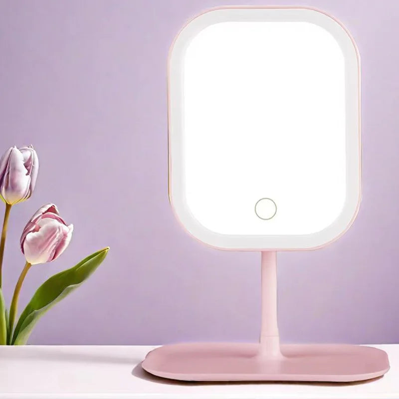 Niche Modern LED Desktop Vanity/Makeup Mirror 3-Color Touch Light