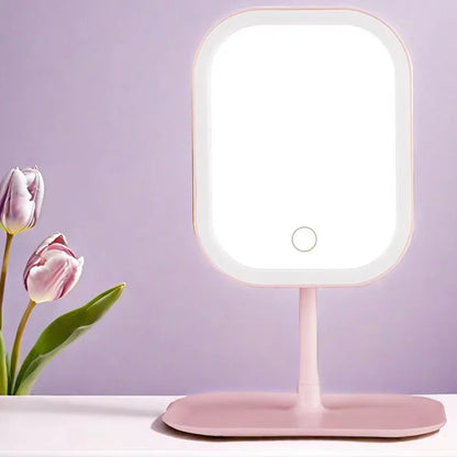 Niche Modern LED Desktop Vanity/Makeup Mirror 3-Color Touch Light