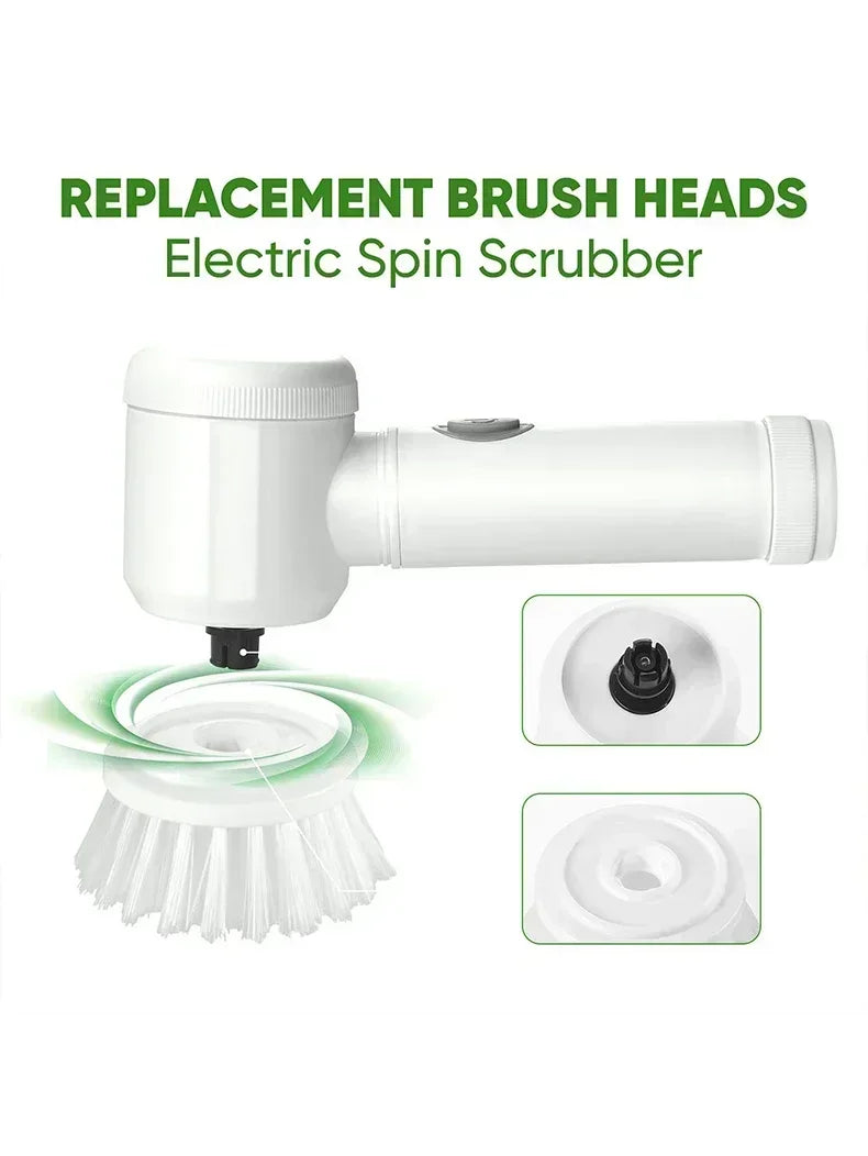 5 in 1 Electric Spin Scrubber with 5 Replaceable Brush Heads