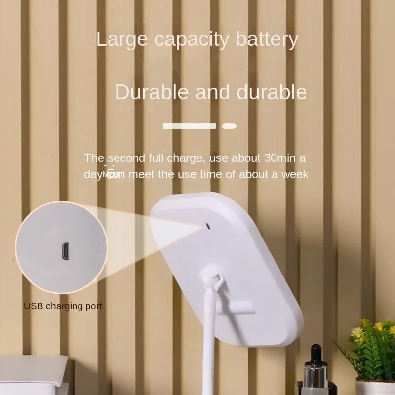 Niche Modern LED Desktop Vanity/Makeup Mirror 3-Color Touch Light