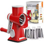3-in-1 Rotary Cheese Grater-Manual Vegetable Slicer-Nut Grinder