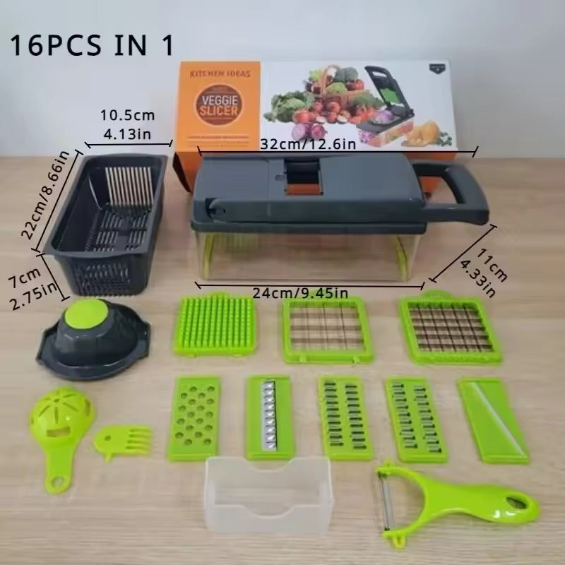 16-in-1 Vegetable chopper & Slicer