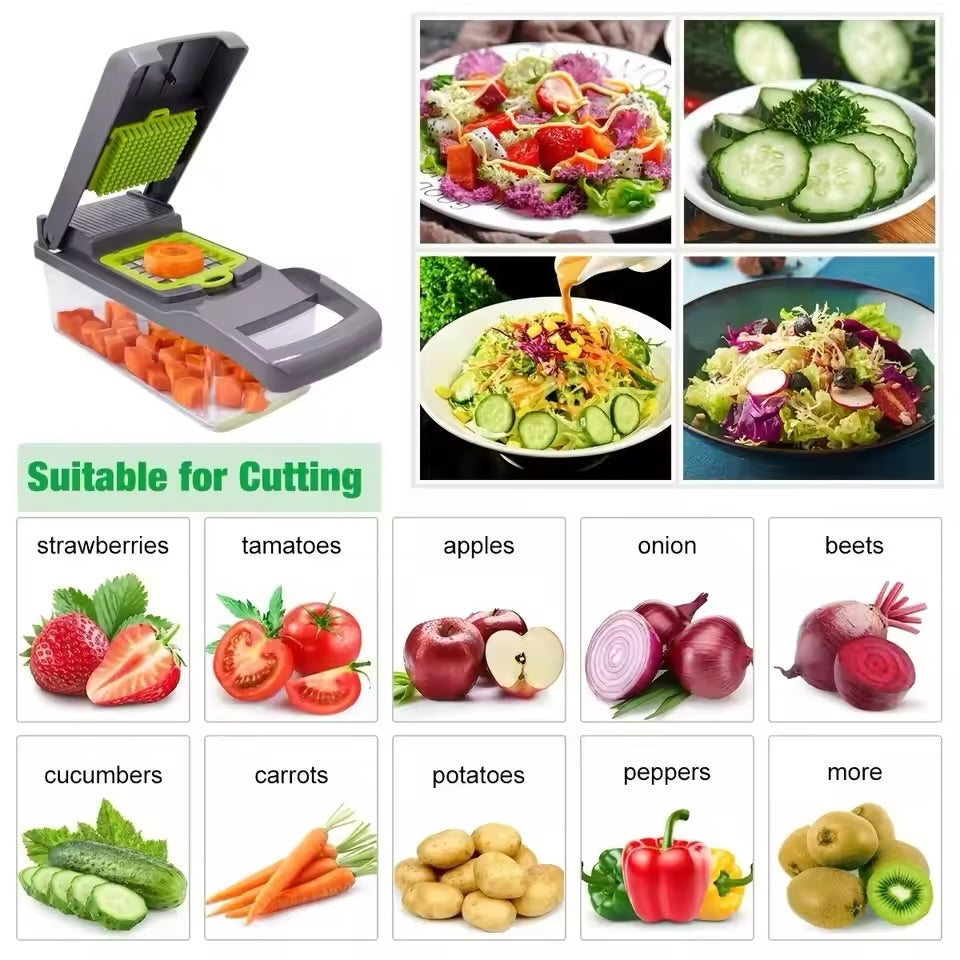 16-in-1 Vegetable chopper & Slicer