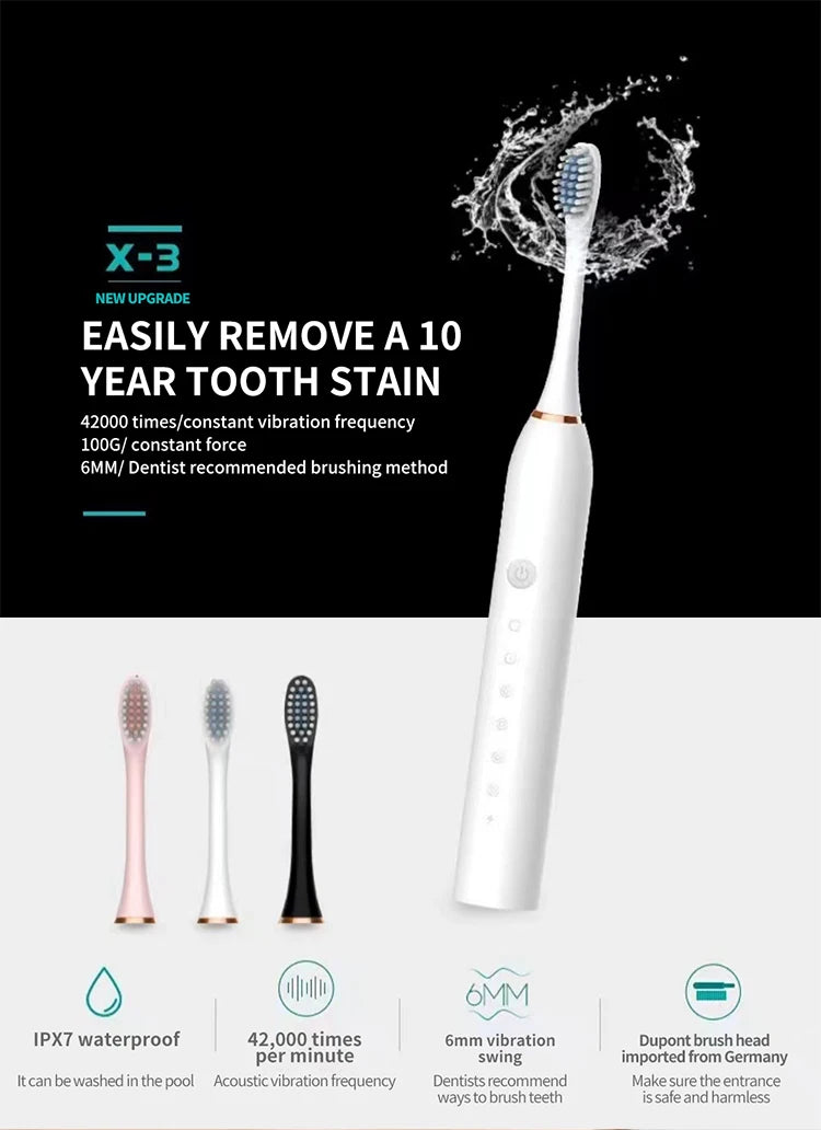Electric Ultrasonic Toothbrush